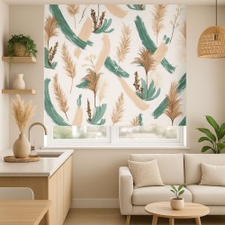 Estor Enrollable Botánico Verde Arena | Estores Iroa