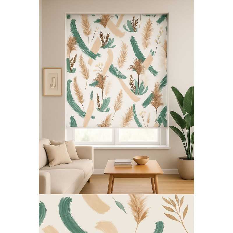 Estor Enrollable Botánico Verde Arena | Estores Iroa