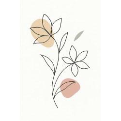 Estor Juvenil Line Art Floral – Moderno y Minimalista | Estores Iroa