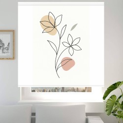 Estor Juvenil Line Art Floral – Moderno y Minimalista | Estores Iroa