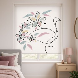 Estor Juvenil Mariposas y Rosas Rosa | Estores Iroa