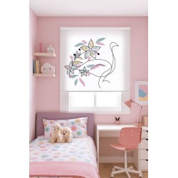 Estor Juvenil Mariposas y Rosas Rosa | Estores Iroa