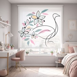 Estor Juvenil Mariposas y Rosas Rosa | Estores Iroa