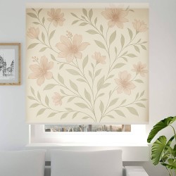 Estor enrollable Beige Decorativo Floral 07-26 | Translúcido, Opaco y Screen | Estores Iroa