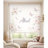 Estor Infantil Personalizado con Nombre – Flores y Mariposas | Estores Iroa
