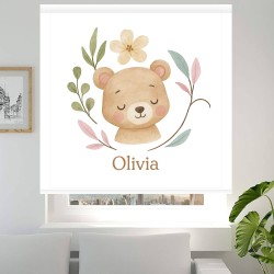 Estor Enrollable Infantil Personalizado – Osito Dulce Bebé Niña - Estores Iroa