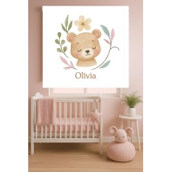 Estor Enrollable Infantil Personalizado – Osito Dulce Bebé Niña - Estores Iroa