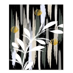Estor Enrollable Modern Art – Diseño Abstracto Hojas & Gold- Estores Iroa