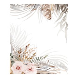 Estor Enrollable Floral – Diseño Moderno Hojas y Rosas