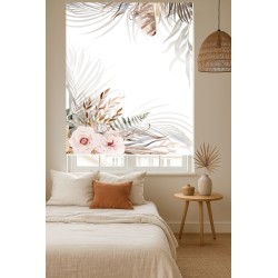 Estor Enrollable Floral – Diseño Moderno Hojas y Rosas
