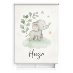 Estor Infantil Personalizado Elefante Sarfari | Diseño Acuarela 2026