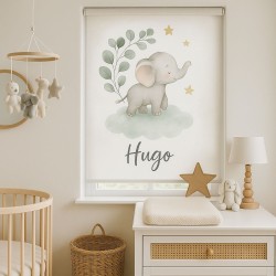 Estor Infantil Personalizado Elefante Sarfari | Diseño Acuarela 2026