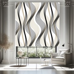 Estor Enrollable Moderno Waves 116 | Translúcido · Opaco · Screen