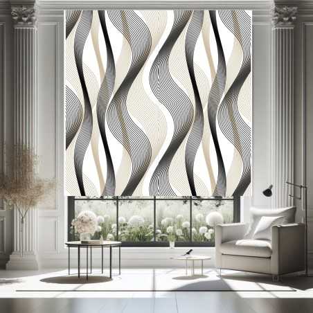 Estor Enrollable Moderno Waves 116 | Translúcido · Opaco · Screen