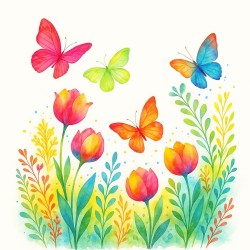 Estor infantil niña Butterfly Colors Dream | Estor enrollable flores y mariposas