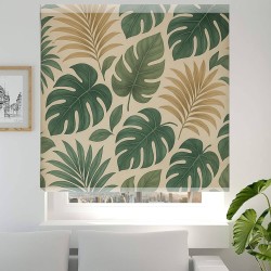 Estor Tropical Monstera | Diseño Premium Verde & Beige