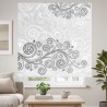 Estor Enrollable Floral a Medida | Gris o Beige – Decorativo