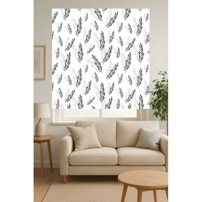 Estor Enrollable Hojas Moderno – A Medida y Tejido Premium