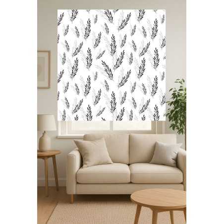 Estor Enrollable Hojas Moderno – A Medida y Tejido Premium