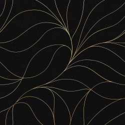 Estor Enrollable Negro con Líneas Doradas – A Medida y Estampación Digital Premium