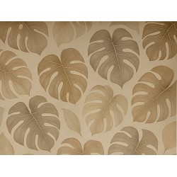 Estor Enrollable Hojas Monstera · Diseño Botánico en Tonos Arena | A Medida