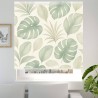 Estor Enrollable Hojas Monstera Verde Calma · Diseño Natural & A Medida