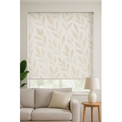 Estor Enrollable Hojas Beige · Estilo Natural & Minimalista · A Medida