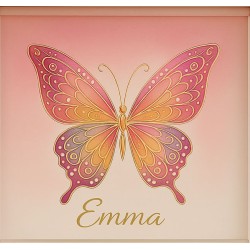 Estor enrollable juvenil mariposa personalizado con nombre | Estores Iroa