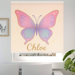 Estor Juvenil Personalizado Mariposa | Estores Enrollables para Chicas con Nombre