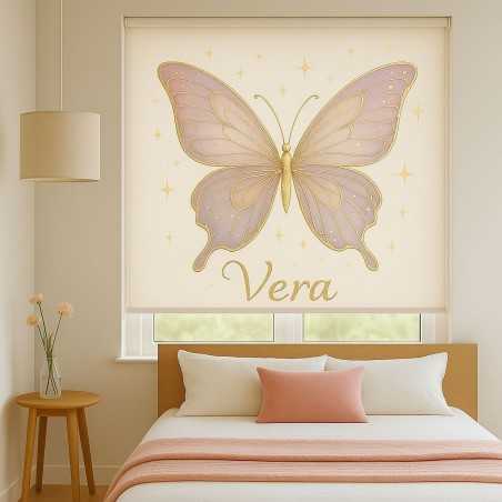 Estor Juvenil Mariposa Personalizado con Nombre | A Medida