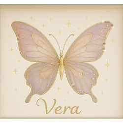 Estor Juvenil Mariposa Personalizado con Nombre | A Medida