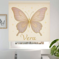 Estor Juvenil Mariposa Personalizado con Nombre | A Medida