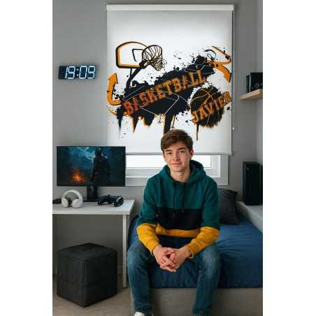 Estor Juvenil Baloncesto Personalizado | Estores Deportivos con Nombre | Fabricado en España