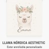 Estor Infantil Personalizado Llama Nórdica | Estores para Niñas | Hecho a Medida
