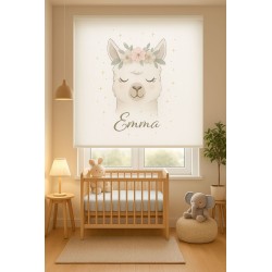Estor Infantil Personalizado Llama Nórdica | Estores para Niñas | Hecho a Medida