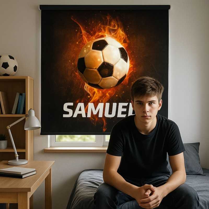 Estores juveniles personalizados Futbol 002