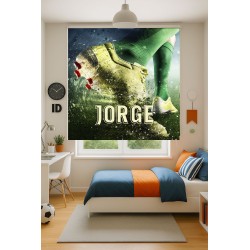 Estor Juvenil Personalizado Fútbol | Estores Infantiles con Nombre | Estores IROA