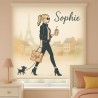 Estor juvenil personalizado para chicas | Diseño Paris Chic con nombre | Estores IROA