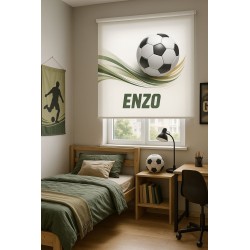 Estor Infantil Fútbol Personalizado con Nombre | Modelo Pelota Fútbol Ondas 02-26