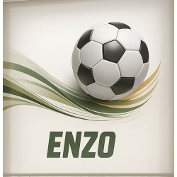 Estor Infantil Fútbol Personalizado con Nombre | Modelo Pelota Fútbol Ondas 02-26