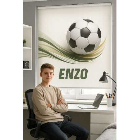 Estor Infantil Fútbol Personalizado con Nombre | Modelo Pelota Fútbol Ondas 02-26