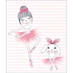 Estor Infantil Niña Bailarina Rosa Personalizado | Estor Enrollable Habitación Bebé