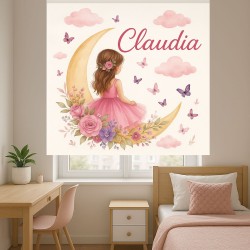 Estor Enrollable Infantil Personalizado con Nombre | Bebé Niña