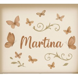 Estor infantil personalizado MARIPOSAS MARTINA con nombre | Estores enrollables niña