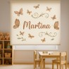Estor infantil personalizado MARIPOSAS MARTINA con nombre | Estores enrollables niña