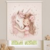 Estor Infantil Unicornio Dulce Abrazo | Estor Enrollable Niña | Decoración Habitación Infantil