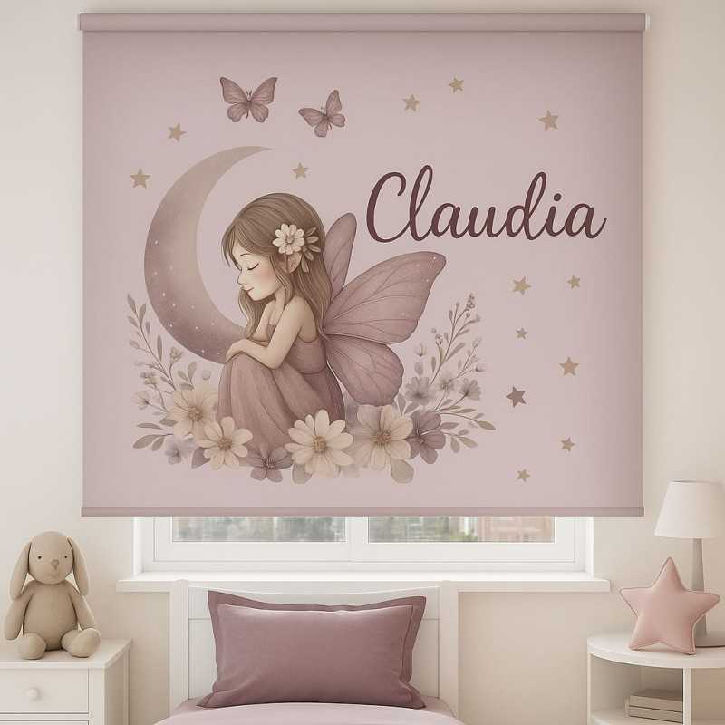 Estor Infantil Personalizado Hada en Luna | Modelo Claudia