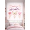 Estor enrollable juvenil para chicas con frase Todo es Posible| Estores Iroa