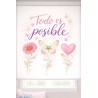 Estor enrollable juvenil para chicas con frase Todo es Posible| Estores Iroa