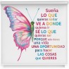 Estor enrollable juvenil para chicas con frase motivadora | Decoración habitación adolescente | Estores Iroa